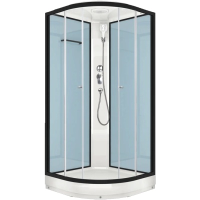 Душевая кабина Domani-Spa Delight 88 80x80 DS01D88LDbCl00 профиль Черный задние стенки Синие