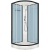Душевая кабина Domani-Spa Delight 88 80x80 DS01D88LDbCl00 профиль Черный задние стенки Синие