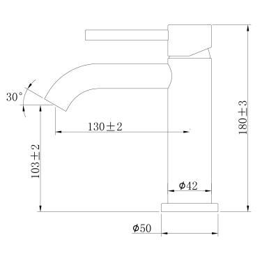Смеситель для раковины Artik Scandi 9001B Черный матовый