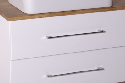 Тумба под раковину ASB-Woodline Санди 80 10881 подвесная Белая Дуб