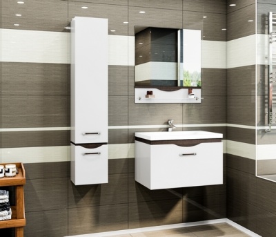 Тумба под раковину Mixline Орион 90 539324 подвесная Белая Дерево