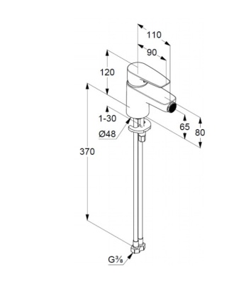 Смеситель для биде Kludi Pure&Solid 342170575 Хром