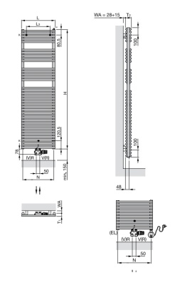 Полотенцесушитель Zehnder Forma Spa LFD-120-050-05 Белый