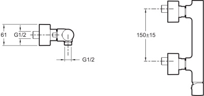 Смеситель для душа Jacob Delafon Toobi E8962-CP Хром