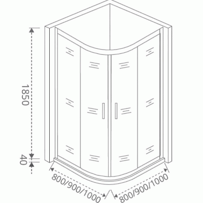 Душевой уголок Good Door Neo R-90-С-CH 90х90 профиль Хром стекло прозрачное