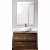 Комплект мебели для ванной BelBagno SET-KRAFT-700-RT-CDEC-BB344-LOY со смесителем Rovere Tabacco, столешница - Cemento Decorato (с нанесением узора)