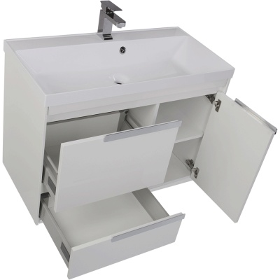 Комплект мебели для ванной Aquanet Тиволи 90 180561 подвесной Белый