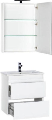 Тумба под раковину Aquanet Тулон 65 183394 подвесная Белая