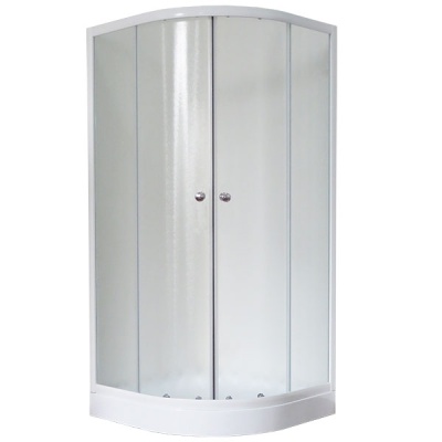 Душевой уголок Royal Bath HK 90х90 RB90HK-C с поддоном профиль Белый стекло матовое