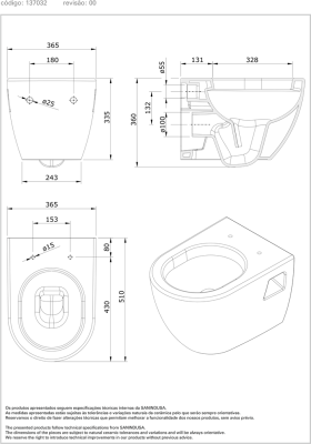 Унитаз Sanindusa Sanibold 137932004 подвесной с сиденьем Микролифт