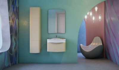 Зеркальный шкаф Raval Loza 60 Светлый лен