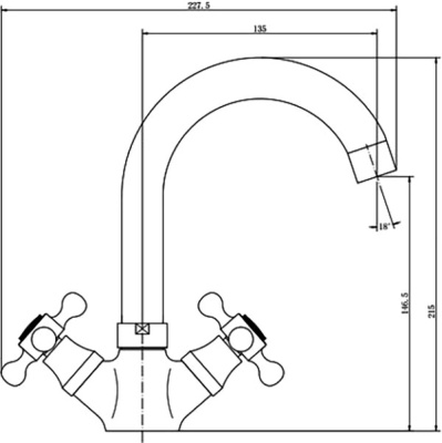 Смеситель для раковины Fashun A1319 Хром