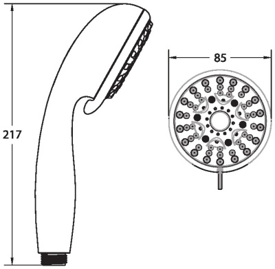 Ручной душ Esko Shower Sphere 5 SSP755 Хром