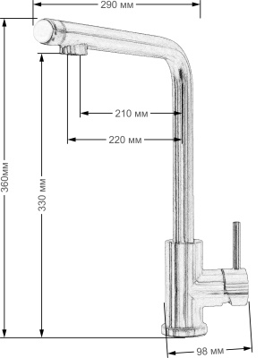 Смеситель для кухни Seaman Eco Koblenz SSN-2128 Сталь