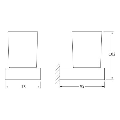 Стакан для зубных щеток Artwelle Regen 8321 Хром