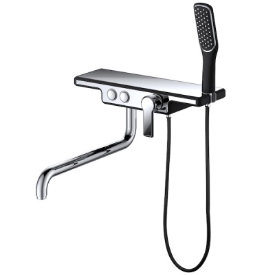 Смеситель для ванны D&K Berlin Technische DA1443315 универсальный Хром Черный