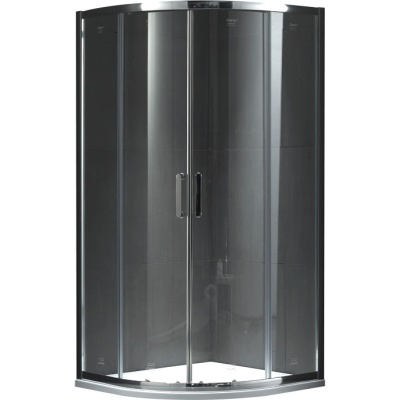 Душевой уголок Gemy Victoria 90х90 радиальный две дверцы профиль Хром стекло прозрачное