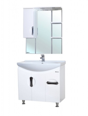 Зеркало со шкафом Bellezza Лагуна 75 с подсветкой L Белое