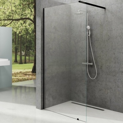 Душевая перегородка Ravak Walk-In Wall ST 1600x2000 GW9WS0300Z1 профиль Черный стекло Transparent