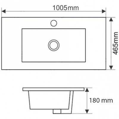 Раковина Melana 100 MLN-E100 (9100E) Белая
