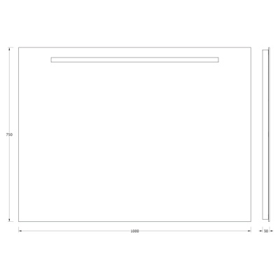 Зеркало Evoform Ledline 75х100 с подсветкой