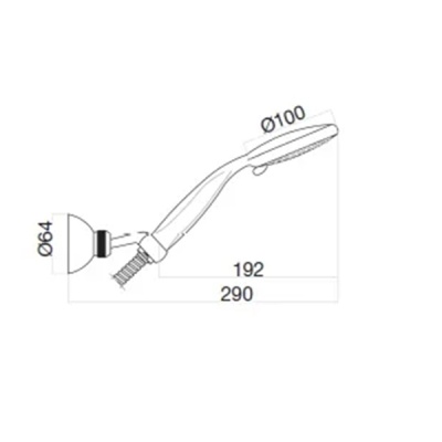Душевой гарнитур Webert AC0489740 Белый матовый