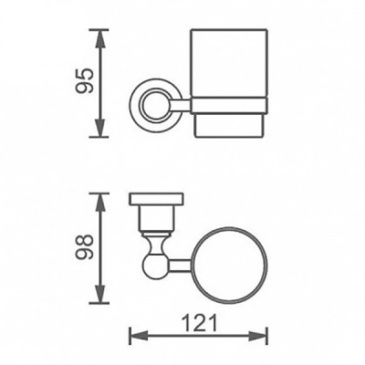 Стакан для зубных щеток Aquanet 3884 Латунь Стакан для зубных щеток Aquanet 3884 Латунь