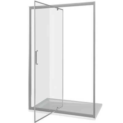 Душевая дверь в нишу Good Door Orion WTW-PD-140 140 профиль Хром стекло прозрачное