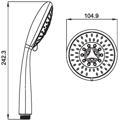 Ручной душ Esko Shower Circle 5A SCl1055B Хром