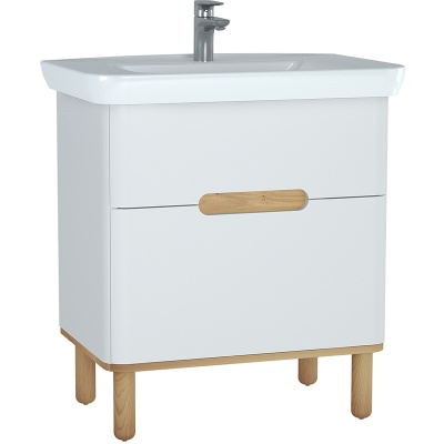 Тумба с раковиной Vitra Sento 80 60823 Белая матовая