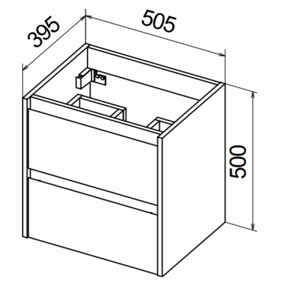 Тумба под раковину BelBagno KRAFT 39-500/390-2C-SO-RNN подвесная Rovere Nebrasca Nature