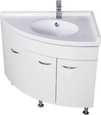 Тумба под раковину Aquanet Корнер 89 158825 R Белая