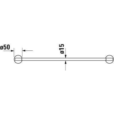Полотенцедержатель Duravit Starck T 0099421000 Хром