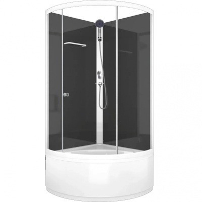 Душевая кабина Domani-Spa Simple High 90х90 DS01ES99HBCl00 профиль Белый задние стенки Черные
