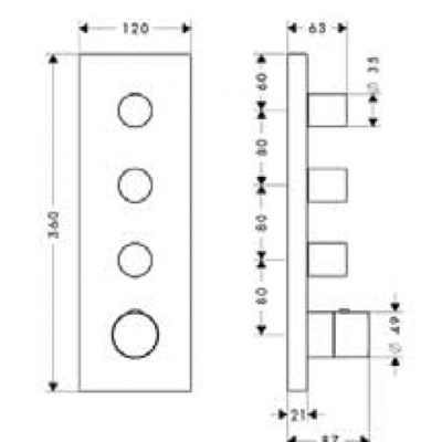 Смеситель для душа Axor Starck 10751000 Хром
