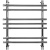 Водяной полотенцесушитель Ника Bamboo ЛБ1 60x60 Хром