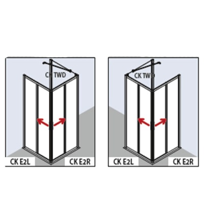 Душевая дверь Kermi Cada XS CK E2L 09020 VPK Хром/стекло прозрачное L