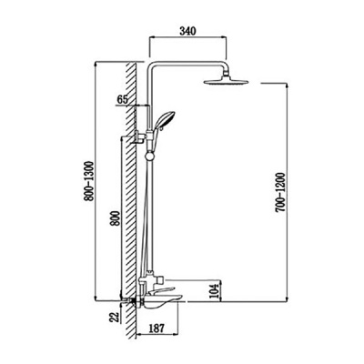 Душевая система Timo Helmi SX-1070/00-16 712 chrome white Хром Белый