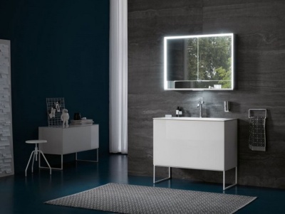 Зеркальный шкаф Keuco Royal Lumos 120 14305 171301 с подсветкой Серебрянный