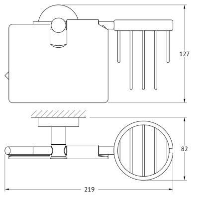 Держатель туалетной бумаги Artwelle Harmonie HAR 051 с крышкой Хром