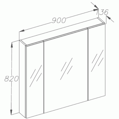 Зеркальный шкаф Opadiris Фортуна 90 Z0000015123 Белый глянцевый/Орегон