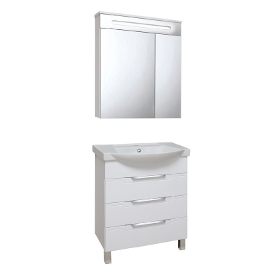 Тумба с раковиной Runo Верона 65 Белая