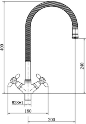 Смеситель для кухни Fashun A43127-9 Желтый Хром