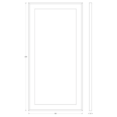 Зеркало Evoform Ledside 160х80 Сталь