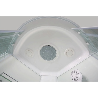 Душевая кабина Bolu Sektors 100х100 BL-100n профиль Белый стекло прозрачное с художественным рисунком