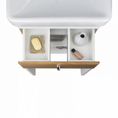 Тумба с раковиной Iddis Carlow 55 Белая Дерево