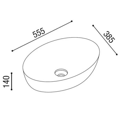 Раковина-чаша AeT Elite Oval 55 L616T0R0V0105 Черная матовая