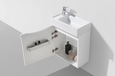 Тумба с раковиной BelBagno Mini 50 L MINI-500-1A-SO-BL-LEFT Белая
