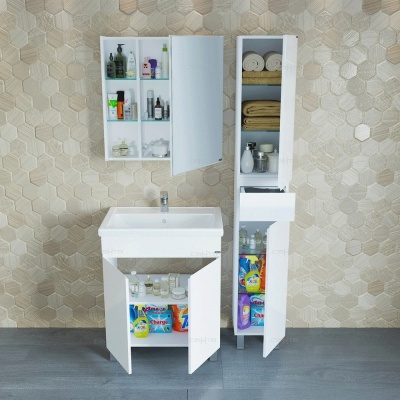 Тумба с раковиной СанТа Марс 70 2 двери Белая