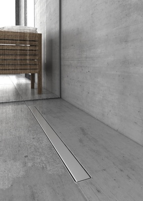 Душевой лоток Berges Wasserhaus B1 Keramik 800 090019 с решеткой Матовый хром